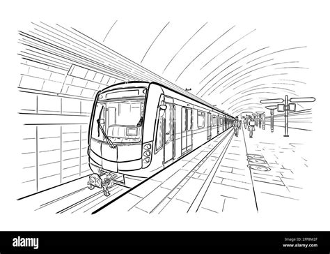 Subway Train Front Drawing