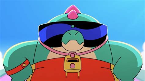 a cartoon character wearing a helmet and holding a camera