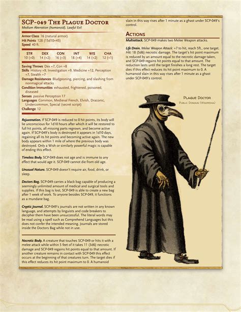 SCP-049 The Plague Doctor : r/SCP