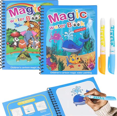 Livres de Coloriage à L eau 6pcs Livre de Dessin Magique de L eau