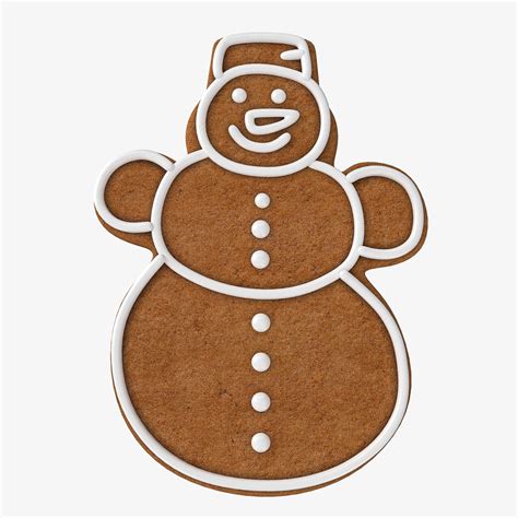 Gingerbread Snowman Cookie 3d Model Turbosquid 1348156