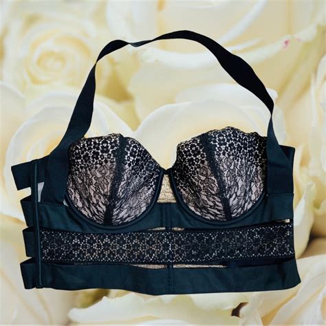 Victorias Secret Black Lace Bra Gem