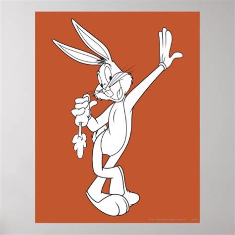 BUGS BUNNY™ Eating Carrot Poster | Zazzle.com