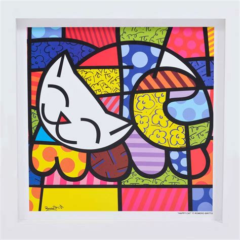 Quadro Romero Britto Gato LIBRAIN