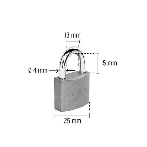 Candado De Hierro Mm Hermex Arco Normal Truper Revolpro