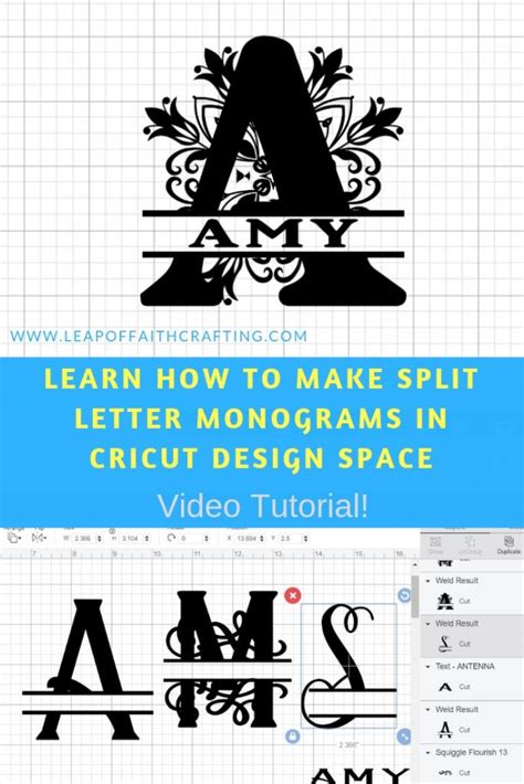 How to Make a Split Letter Monogram: Cricut Design Space Tutorial ...