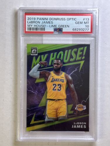 2019 Donruss Optic My House Lime Green Prizm 149 LeBron James PSA 10