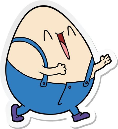 Pegatina De Un Humpty Dumpty Hombre Huevo De Dibujos Animados 11282445