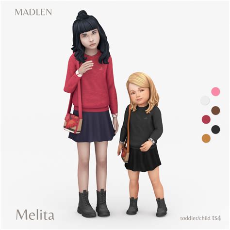 Melita Outfit Madlen Sims 4 Toddler Sims 4 Cc Kids Clothing Sims