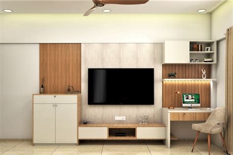 Modern TV Unit Design With Storage Unit Livspace