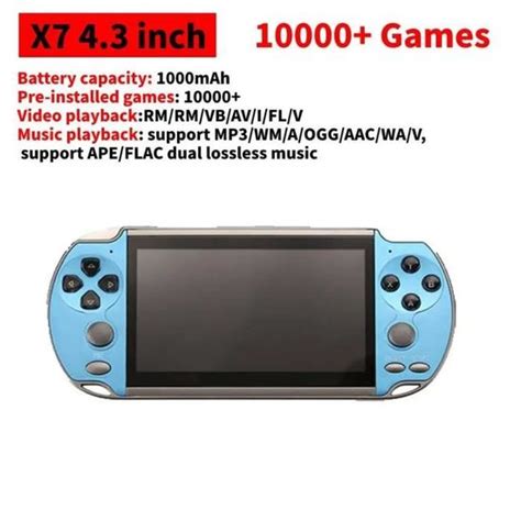 X Bleu Console De Jeux Vid O Portable Cran Hd De Pouces Jeux