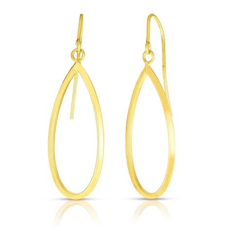 Teardrop Drop Earrings In 14k Yellow Gold Baileys Fine Jewelry