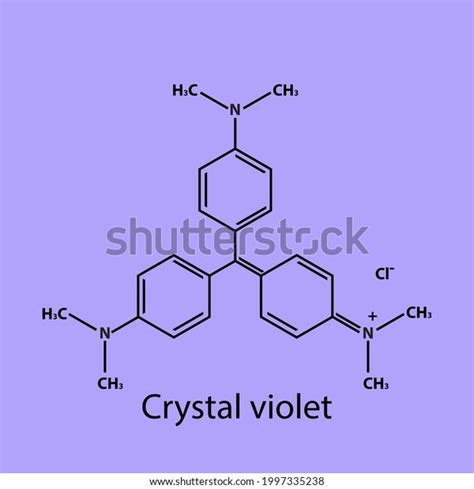 Crystal Violet Dye Biomolecule Molecular Formula Stock Vector Royalty Free 1997335238