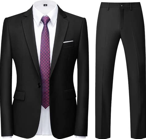 Kudoro Men Suits Piece Slim Fit Single Breasted One Button Wedding