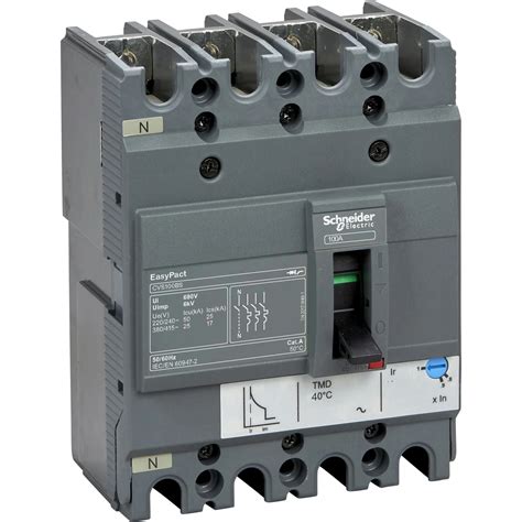 Buy Schneider EasyPact CVS LV516312 125 Amp 4 Pole MCCB Online |Eleczo.com