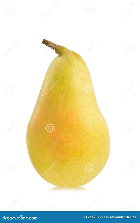 Fresh Yellow Pear Isolated On White Background Stock Image Image Of