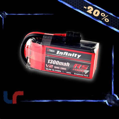 Lipo INFINITY 4S 1300mAh 100C RS Force Edition V2