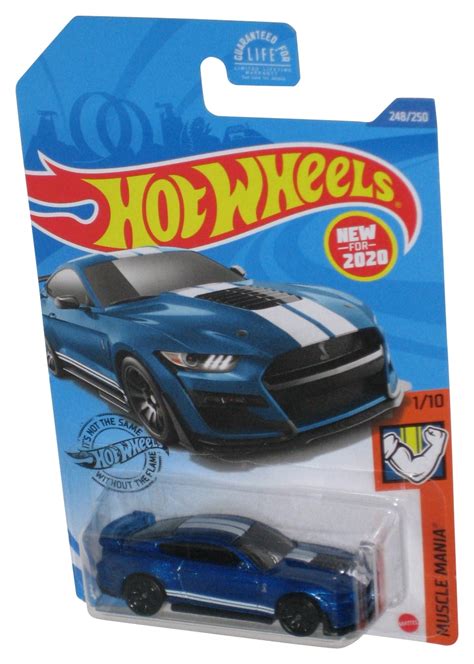 Hot Wheels Blue Fords Mustang Shelby Gt Muscle Mania Toy Car