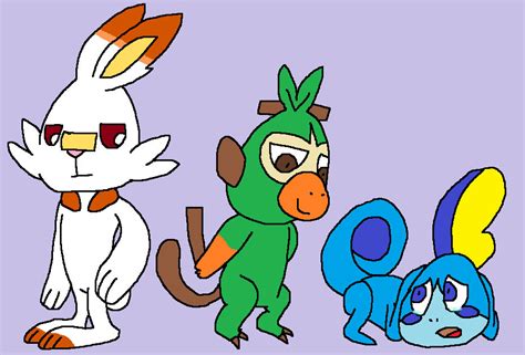 Grookey Scorbunny And Sobble Pokemon By Darkdragondeception On