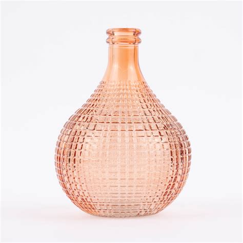 Vase Bauchig Glas Orange Verschiedene Muster X Cm Sch Ner Leben