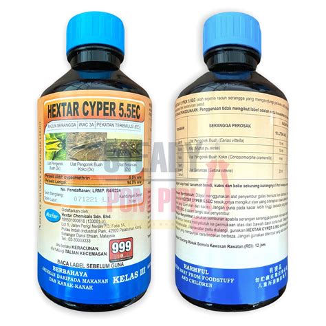 1L HEXTAR CYPER 5 5EC INSECT CONTROL GARDENING PERTANIAN Shopee