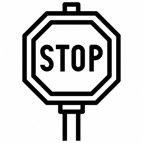 Circulation Miscellaneous Sign Stop Stopping Traffic Icon