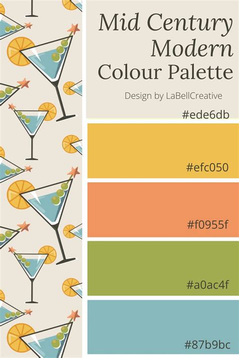 Mid Century Modern Colour Palette | Mid century modern color palette ...