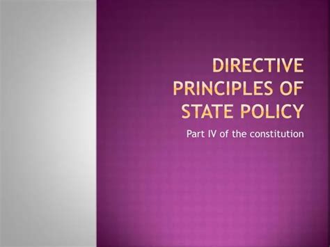 Ppt Directive Principles Of State Policy Powerpoint Presentation