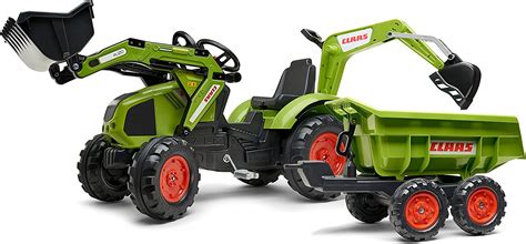 Falk Tractopelle P Dales Claas Avec Excavatrice Et Remorque