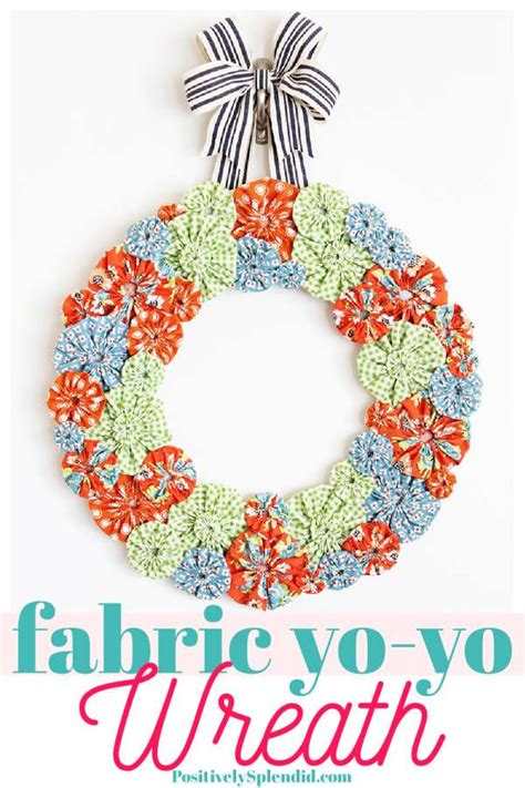 Make A Wreath From Fabric Yo Yos Sewing