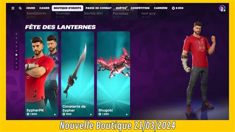 Ok Boutique Fortnite Du Jeudi Mars Youtube