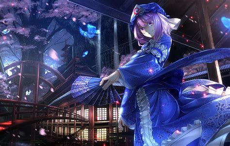 Girl Anime Saigyouji Yuyuko Fan Touhou Project Hd Wallpaper Pxfuel