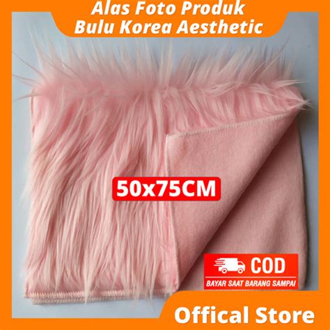 Jual Alas Foto Produk Bulu Korea 50x75 Premium Kain Karpet Estetik