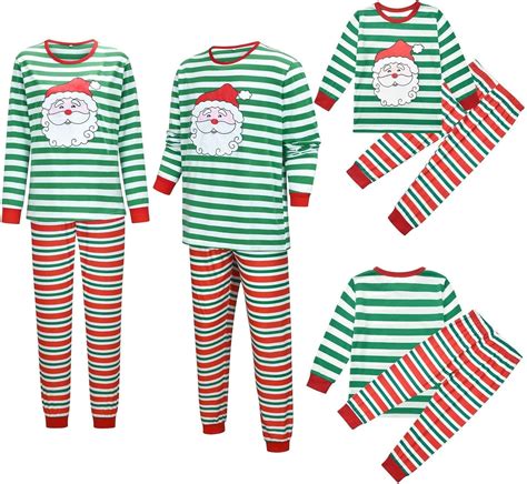 Pijamas navideños Familiares a Juego Ropa de Dormir de Color de