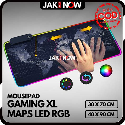 Jual Mouse Pad Gaming Mousepad Alas Mouse Pad RGB XL Tatakan Mouse Maps