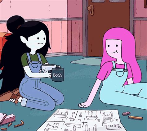 Adventure Time Marceline And Princess Bubblegum Kissing