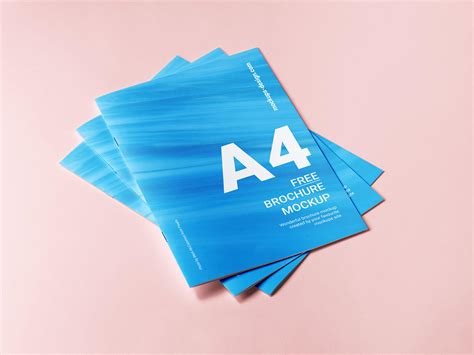 Free A4 Brochure Cover Mockup PSD Set Good Mockups