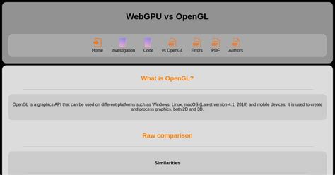 Webgpu Vs Opengl