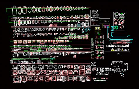 Bloques Muebles Varios En Autocad Librería Cad