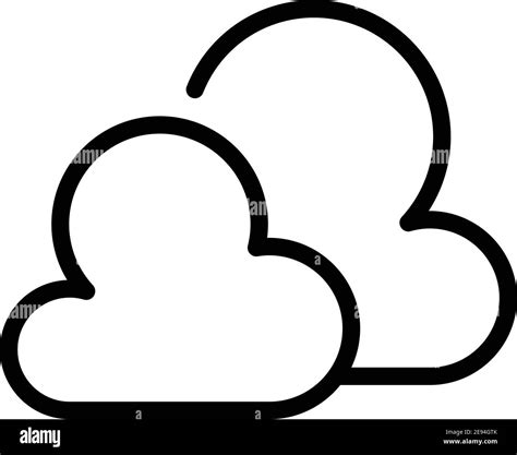 Cloudy Meteo Icon Outline Cloudy Meteo Vector Icon For Web Design