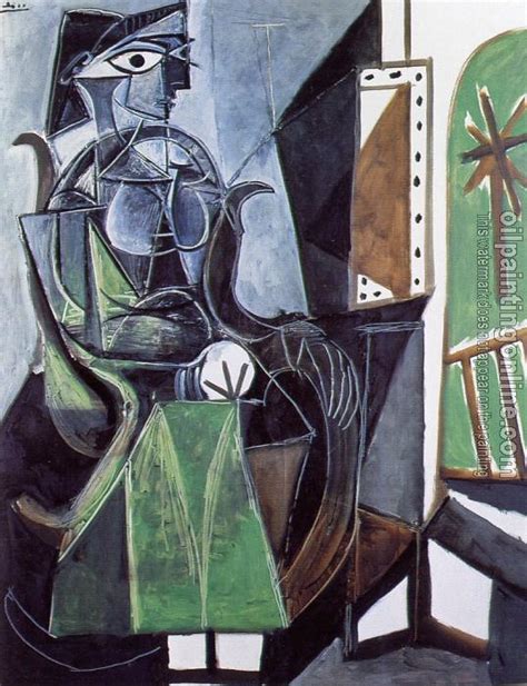 Picasso Pablo Woman Seated Near The Window Canvas Painting For Sale