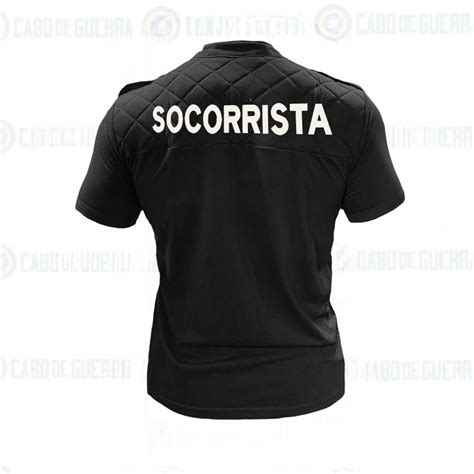 Camisa Acolchoada Socorrista Preta Cabo De Guerra