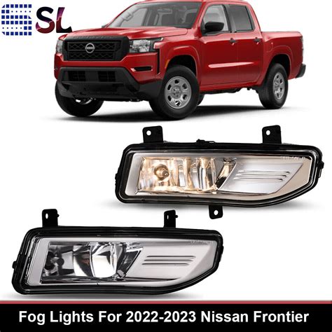 For 2022 2023 2024 Nissan Frontier Fog Lights Front Clear Bumper Lamps