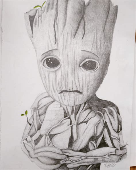 For all the Baby Groot fans, here's my drawing. : r/Groot