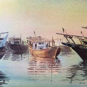 Arabian Dhows Paintings Alan Reed Art Prints Of Dhows Oman