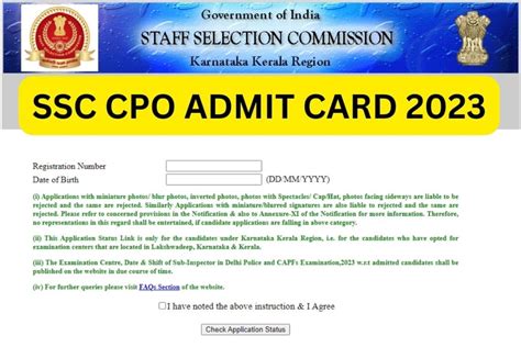 Ssc Cpo Admit Card Delhi Police Si Application Status Region Wise