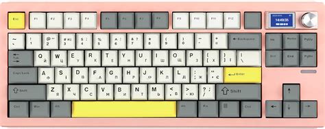 Клавиатура беспроводная игровая EPOMAKER Shadow S TKL Wisteria Linear Switch Hot Swap RGB Pink