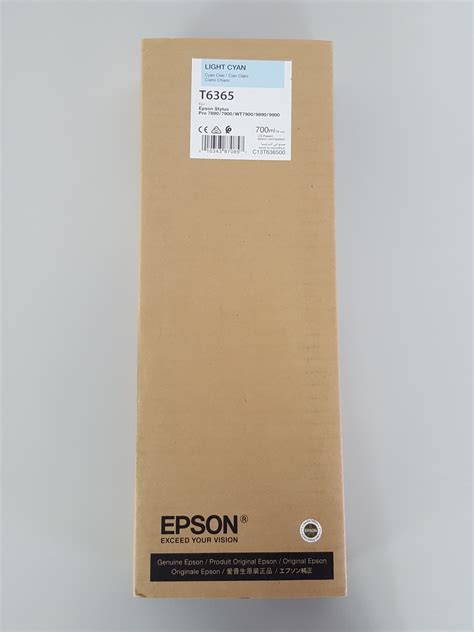 Epson T6365 Light Cyan Toner Cartridge Printer Ink Stylus Pro 700mL