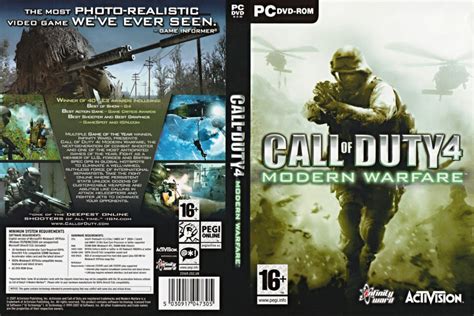 Call of Duty 4: Modern Warfare (2007) EU PC DVD Cover & Labels ...