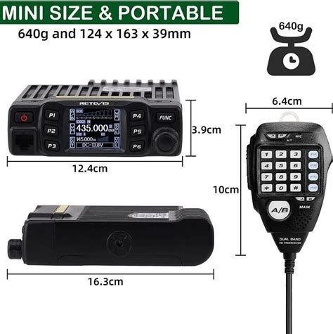 Retevis RT95 Ham Radio Transceiver Dual Band Transceiver Rotatable LCD